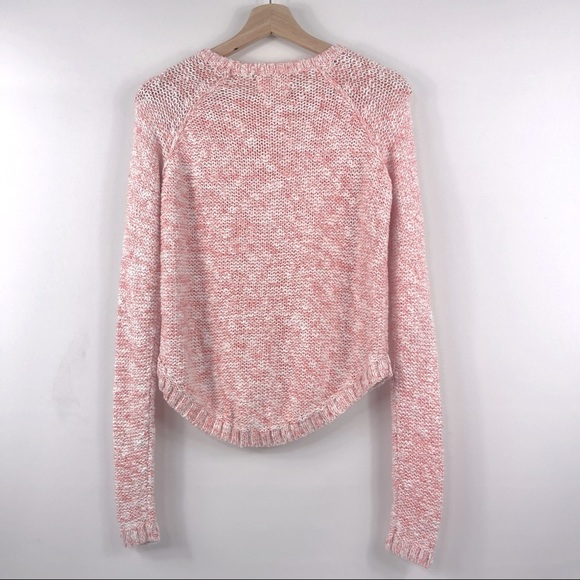 Hollister Knit Sweater Lightweight Pink & White Size XS - Picture 2 of 4